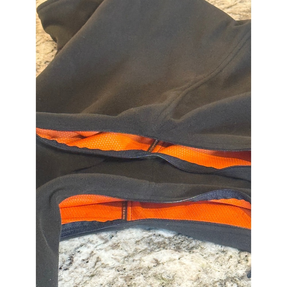 Burton Black Snowboard Fleece Jacket – XL Orange Lining, Zip-Up, Underarm Vent - Picture 6 of 7